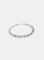 Bracelet jonc à liens et pierres