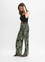 Paisley Wide-Leg Pants