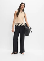 Débardeur à crochet floral