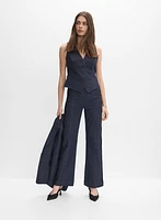 Cropped Denim Vest
