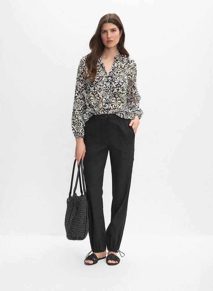 Mixed Print Blouse