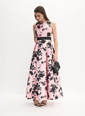 Floral Bow Embellished Gown