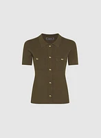Knit Polo Top