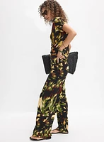 Abstract Wide-Leg Pants