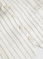 Pinstripe Stretch Linen Vest