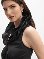 Belted Taffeta Dress