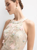 Floral Appliqué Dress