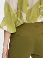 Cropped Slim-Leg Pants