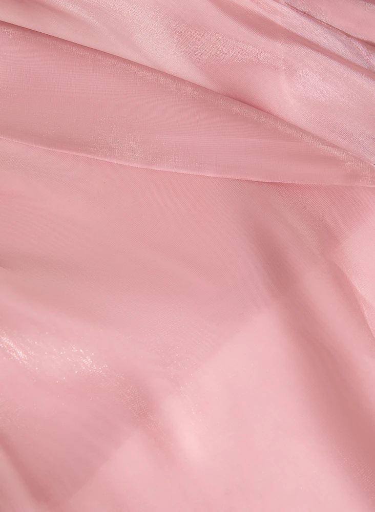 Tie-Front Organza Bolero