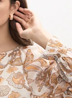 Paisley Print Chiffon Blouse