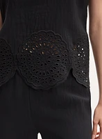 Embroidered Hem Blouse
