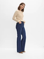 Drawstring Flare-Leg Jeans