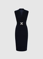 Fitted Crystal Detail Dress