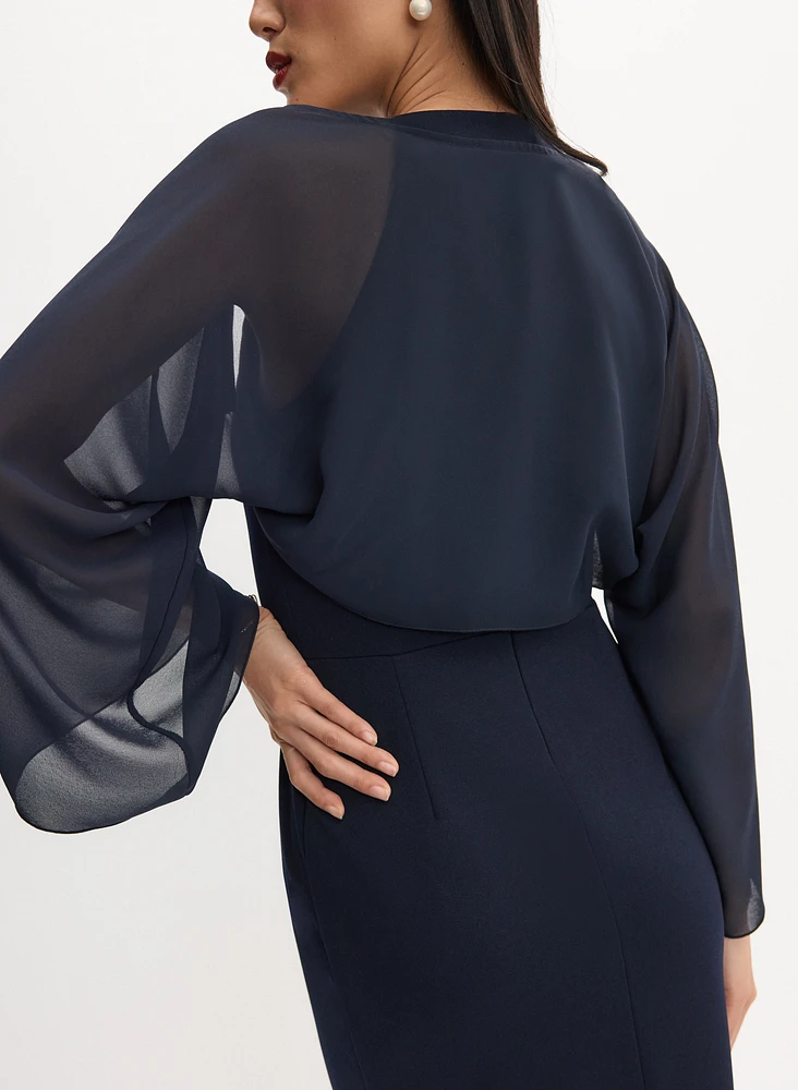 Long Sleeve Chiffon Bolero
