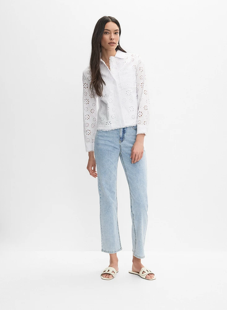 Veste à broderies florales
