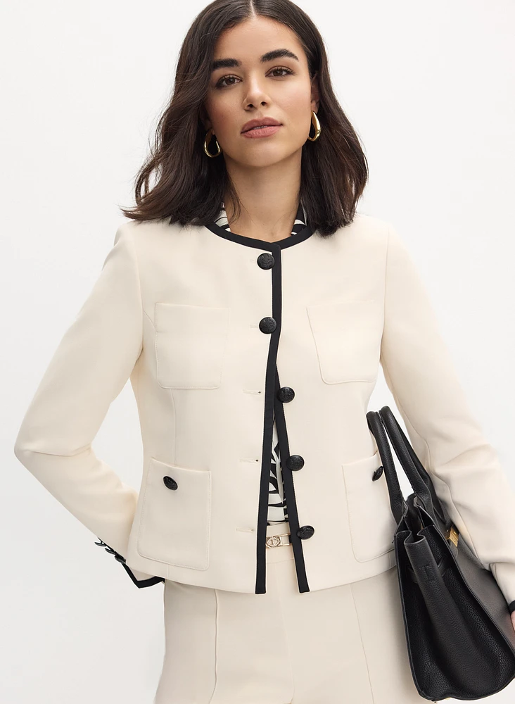 Veste à bordures contrastantes