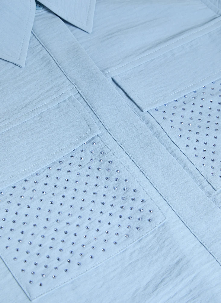 Blouse boutonnée utilitaire