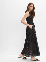 Cotton Cutout Maxi Dress