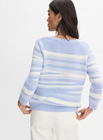 Pull à rayures mixtes