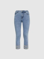 Embellished Hem Capris