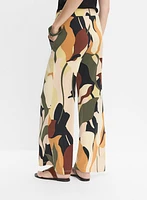 Abstract Wide-Leg Pants