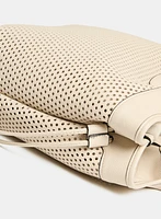 Perforated Drawstring Handbag