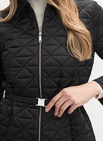 Manteau matelassé à ceinture