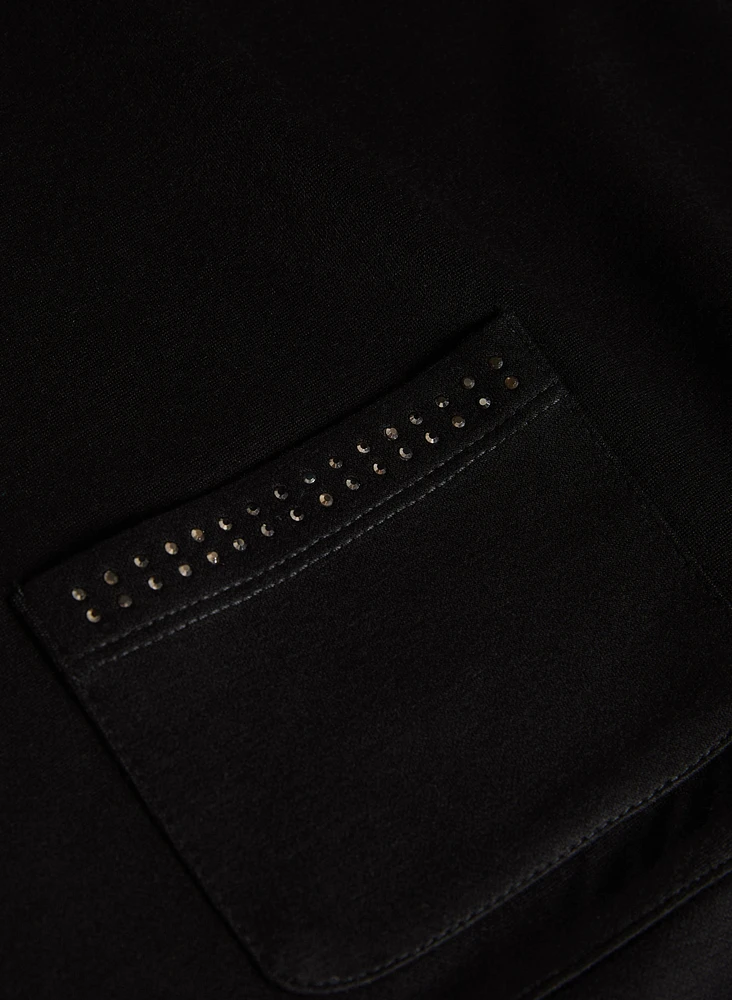 Stud Detail Scuba Top