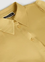 Satin Twist-Hem Blouse