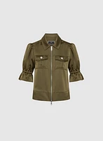 Ruffle Short Sleeve Jacket