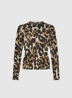 Leopard Print Pullover Top