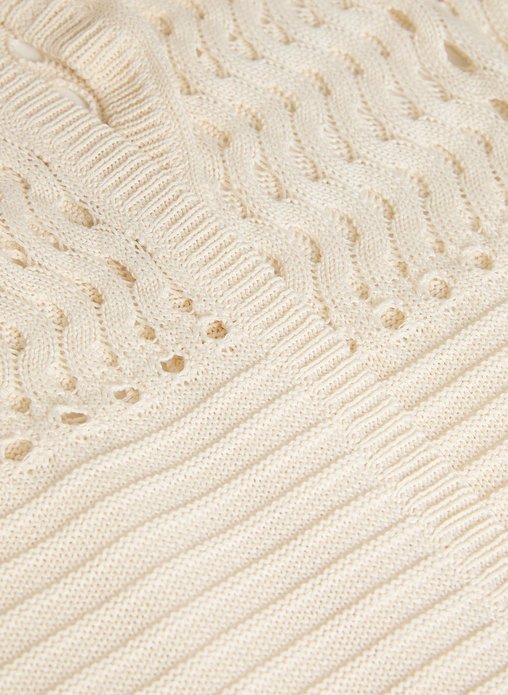 Mixed Weave Cardigan