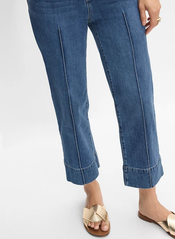 Cropped Straight-Leg Jeans