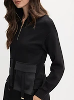 Quarter Zip Cargo Pocket Top