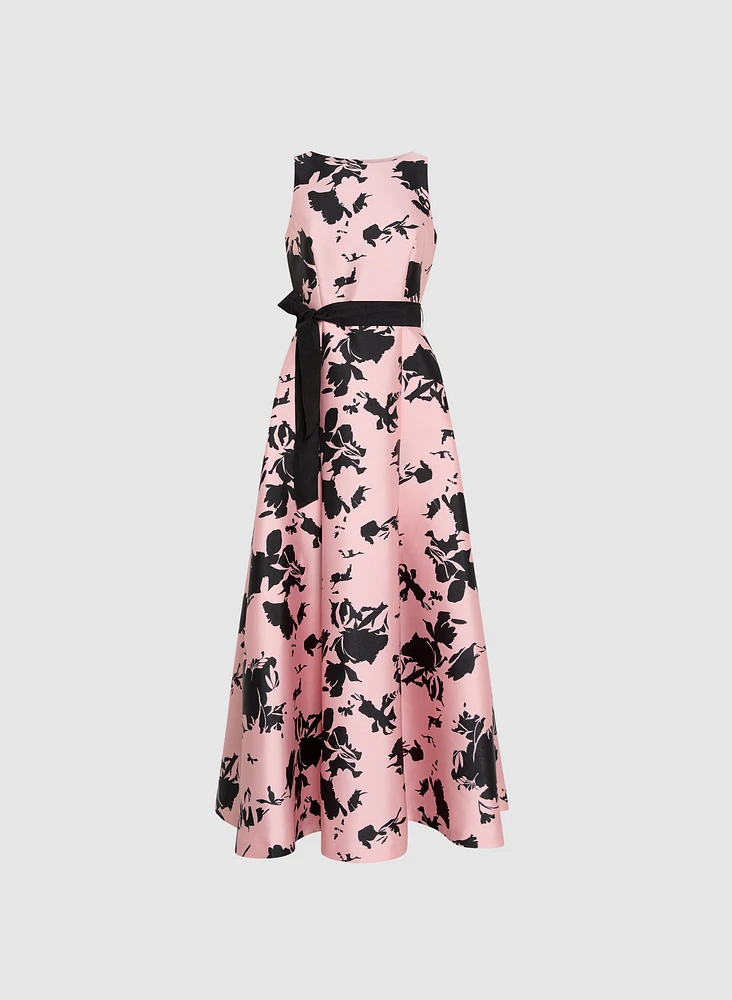 Floral Bow Embellished Gown