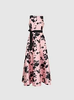 Floral Bow Embellished Gown