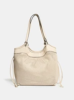 Perforated Drawstring Handbag