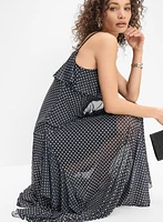Polka Dot Chiffon Dress