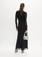 Embellished High Neck Dress