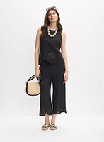 Embroidered Hem Blouse