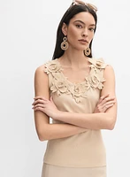 Floral Appliqué Tank Top