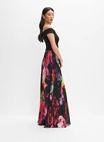 Floral Plissé Dress