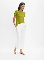 Satin Detail T-Shirt
