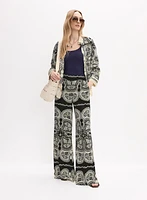 Paisley Wide-Leg Pants