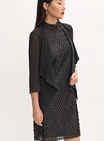 Stud Embellished Sheer Bolero