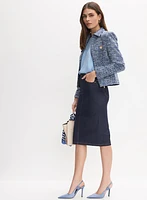 Jupe crayon en denim