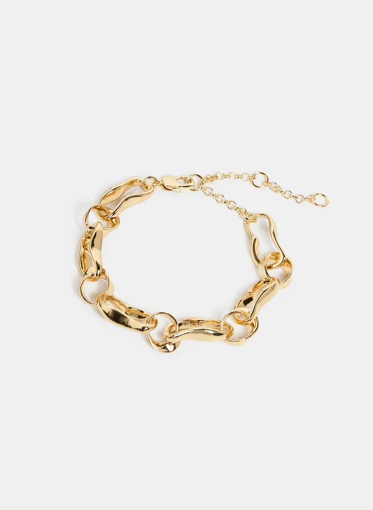 Irregular Curb Chain Bracelet