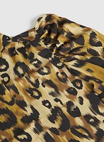 Leopard Puff Sleeve Blouse