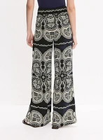 Paisley Wide-Leg Pants