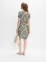 Graphic Leaf Print Dress